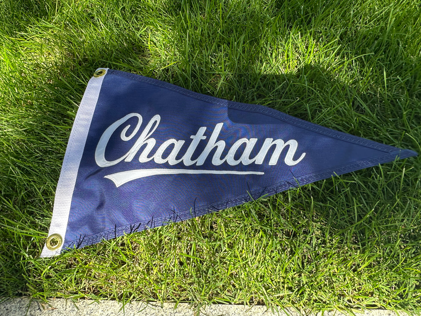 Navy Chatham Embroidered Pennant Flag