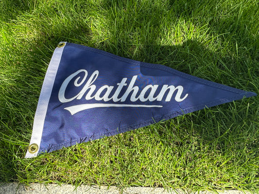 Navy Chatham Embroidered Pennant Flag